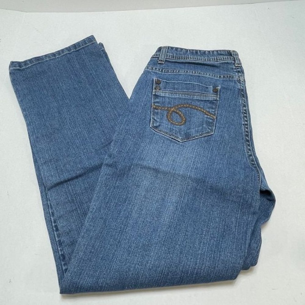 NRJ Women's 5-Pocket Jeans - Blue - Size 8A - EUC